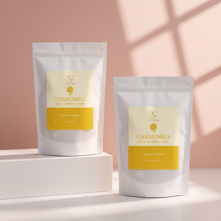 Chamomile Jelly Powder Mask carton and container