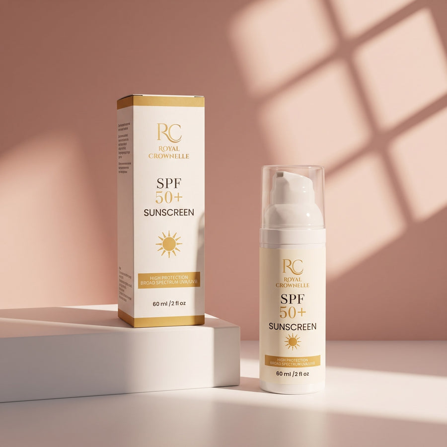 SPF 50+ Sunscreen - Dry Skin carton and container
