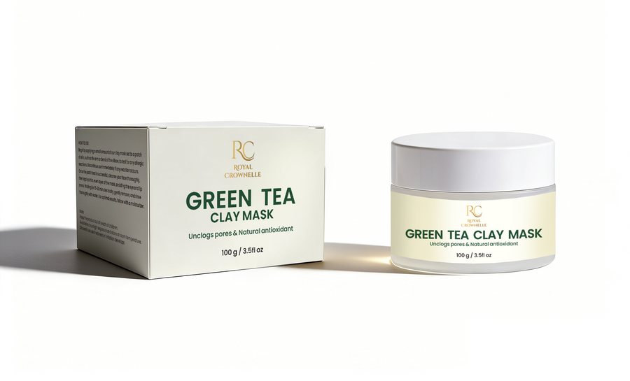 Green Tea Clay Mask carton and container