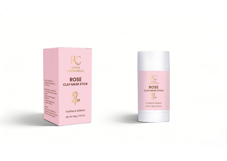Rose Clay Mask Stick carton and container
