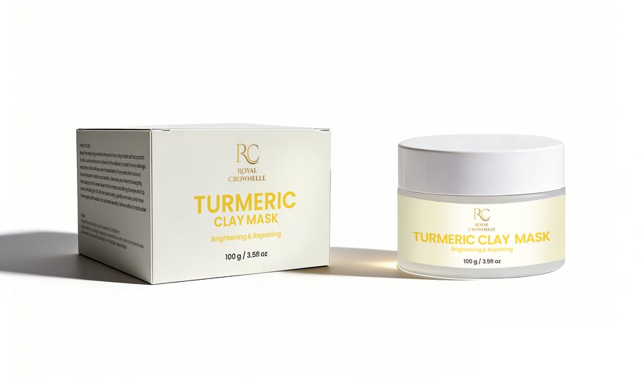 Turmeric Clay Mask carton and container