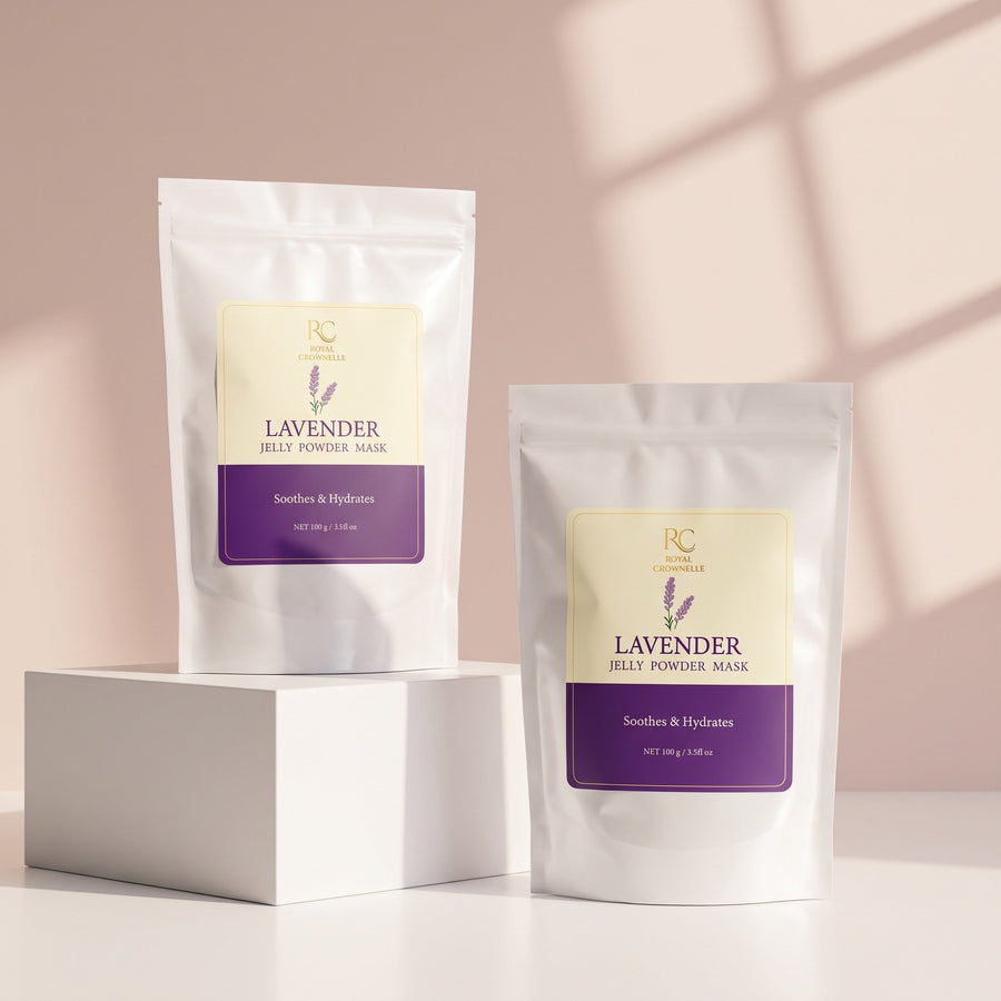 Lavender Jelly Powder Mask carton and container
