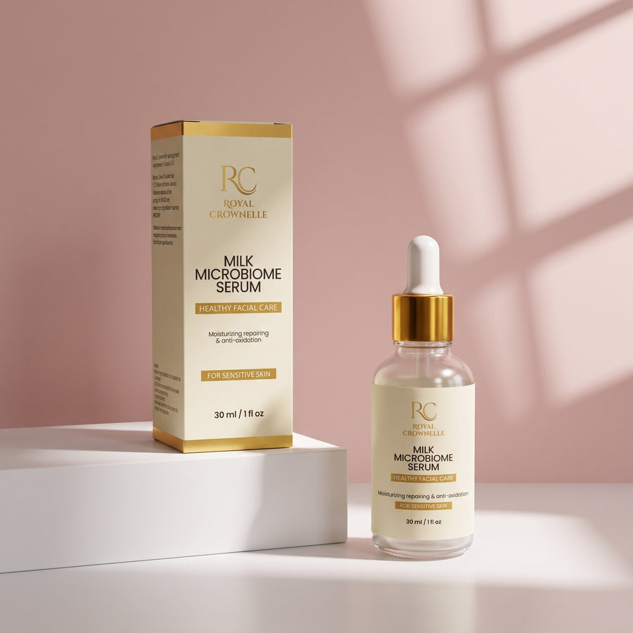 Milk Microbiome Serum - Sensitive Skin carton and container