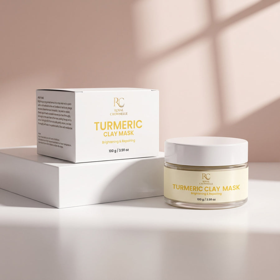 Turmeric Clay Mask carton and container